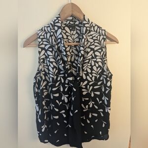 Stylish Ann Taylor blouse with mock tie